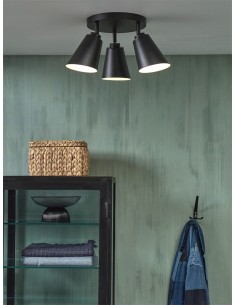 Ceiling lighting Bremen, 3 shades, black | IT'S ABOUT ROMI - 1 2