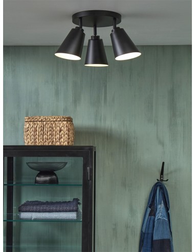 Stropní osvětlení Bremen, 3 stínítka, černé | IT´S ABOUT ROMI-2