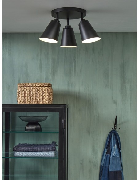 Stropní osvětlení Bremen, 3 stínítka, černé | IT´S ABOUT ROMI-2