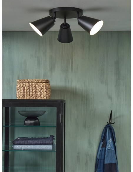 Stropní osvětlení Bremen, 3 stínítka, černé | IT´S ABOUT ROMI-3