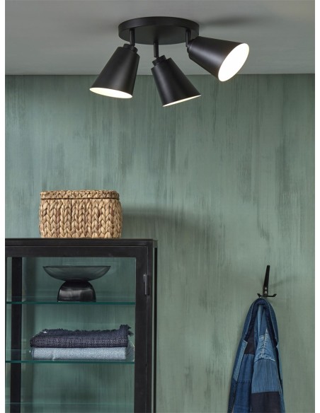 Stropní osvětlení Bremen, 3 stínítka, černé | IT´S ABOUT ROMI-4