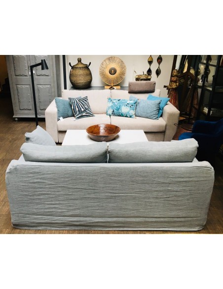 Pohovka Bruges se lněným, snímatelným potahem, šedá | HOME SPIRIT-4