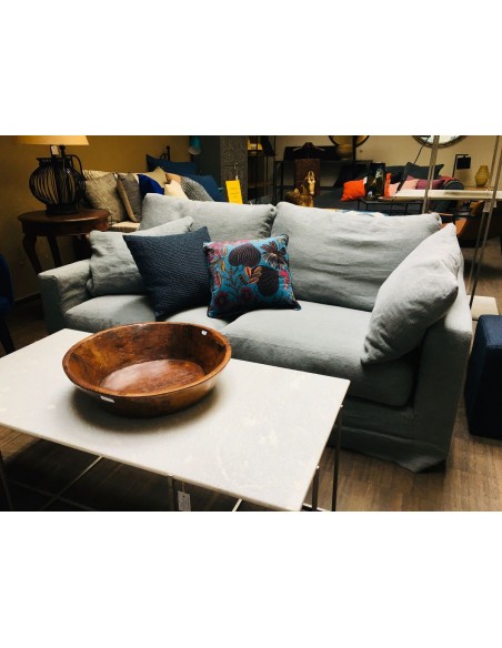 Pohovka Bruges se lněným, snímatelným potahem, šedá | HOME SPIRIT-5