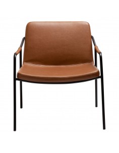 Křeslo s područkami, čalouněné koženkou v barvě vintage brown-1 2