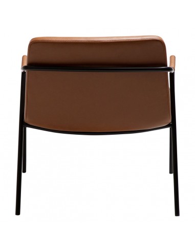 Křeslo s područkami, čalouněné koženkou v barvě vintage brown-4