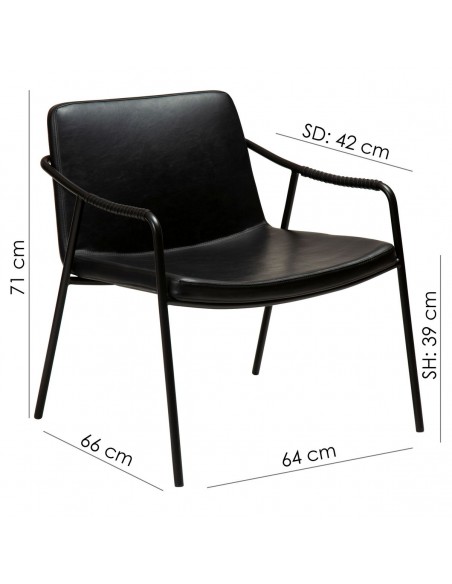 Křeslo s područkami, čalouněné koženkou v barvě vintage brown-9