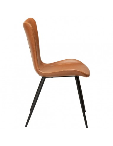 Jídelní židle čalouněná koženkou v barvě vintage brown-3