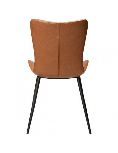 Jídelní židle čalouněná koženkou v barvě vintage brown-4