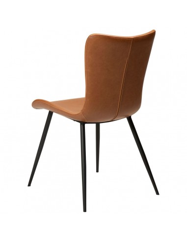 Jídelní židle čalouněná koženkou v barvě vintage brown-5