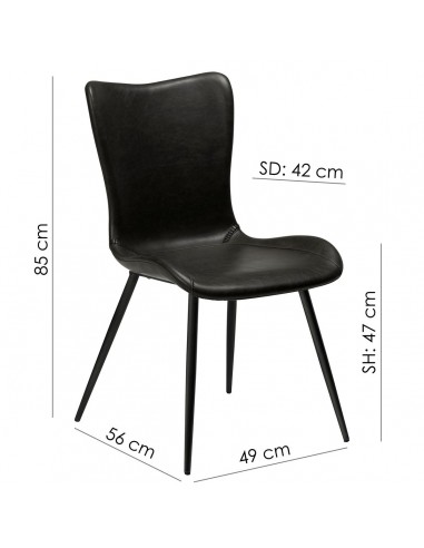 Jídelní židle čalouněná koženkou v barvě vintage brown-6