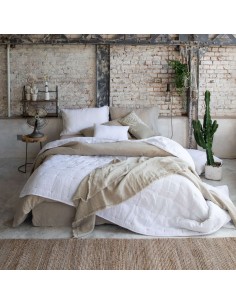 Lněný povlak polštáře Zeff-blanc 40x65 | VIVARAISE-1 2