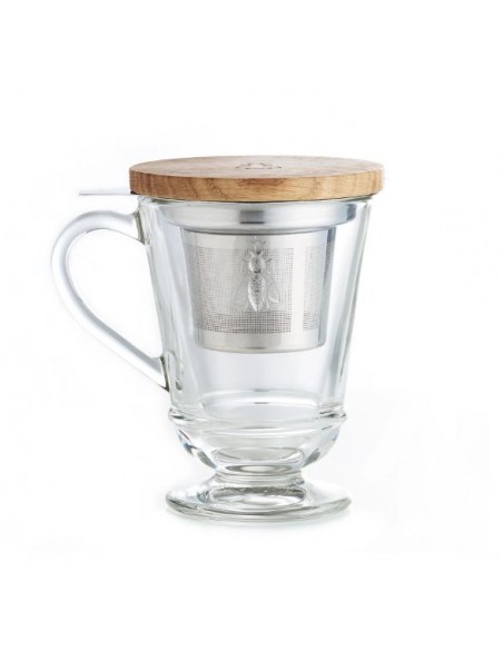 Skleněný hrnek Včela se sítkem | La Rochere-1