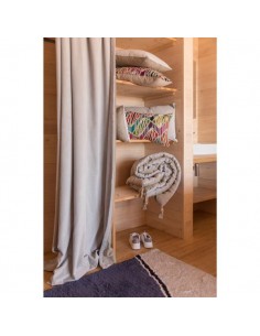 Elise Grege Velvet Curtain | VIVARAISE - 1 2