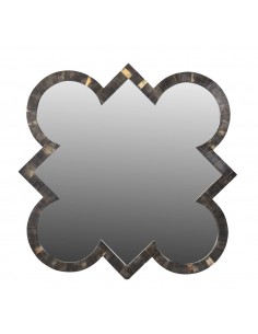 Zrcadlo s rámem z rohoviny, 122x122-1