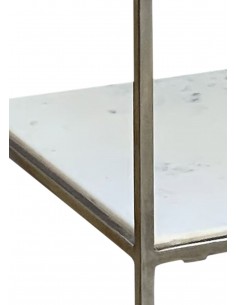 Metal shelf with marble - 1 2