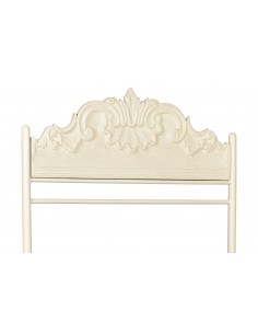 Kovový stojan na oblečení s vyřezávanou deskou, krémový-1 2