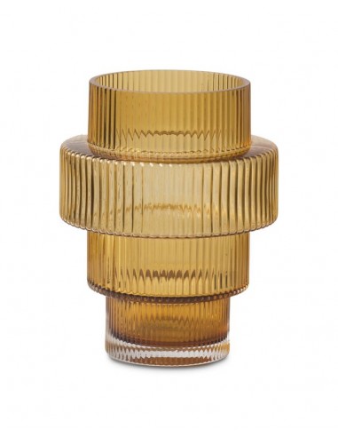 Glass Candlestick Steps - Yellow | POLS POTTEN - 1