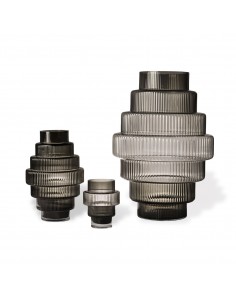 Glass Candlestick Steps - Gray | POLS POTTEN - 1 2