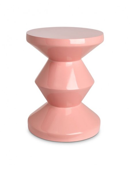 Stolek Zig Zag světle růžový | POLS POTTEN-1