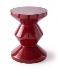 Zig Zag Table Burgundy Red | POLS POTTEN - 1