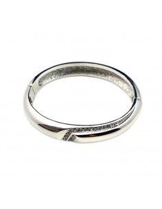 Solid metal bracelet with Swarovski zirconia| FRANCINE BRAMLI - 1