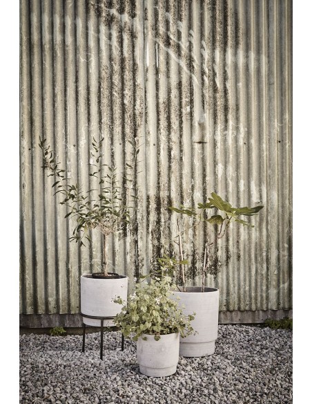 Obal na květináč Rakel M, světle šedý | AFFARI-4