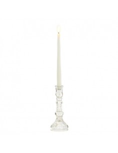 Shaped candle holder made of transparent glass, 21.5 cm | GOODWILL - 1
