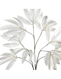 Dekorativní větev s listy v krémové barvě, d.101cm | GOODWILL-1 2