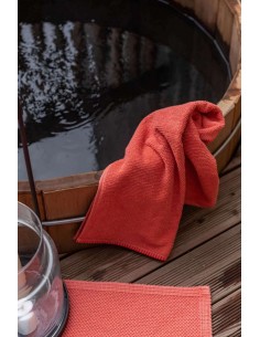 Bath towel Bora 70x130, Corail | VIVARAISE - 1 2