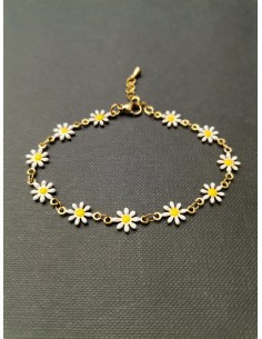 Bracelet with yellow and white flowers| PIOU PIOU - 1