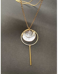 Round Pearl Trim Chain Necklace | PIOU PIOU - 1 2