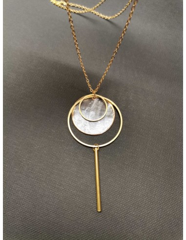 Řetízkový náhrdelník s kulatým perleťovým ověsem | PIOU PIOU-2