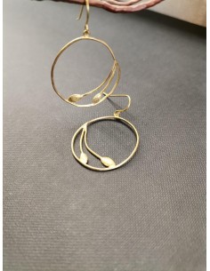 Náušnice s  lístky | PIOU PIOU-1 2