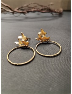 Náušnice kruhy s motivy motýlků | PIOU PIOU-1