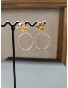 Náušnice kruhy s motivy motýlků | PIOU PIOU-1 2