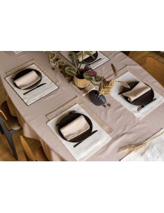 Delia tablecloth 170x250, recycled, natural | WINKLER - 1 2