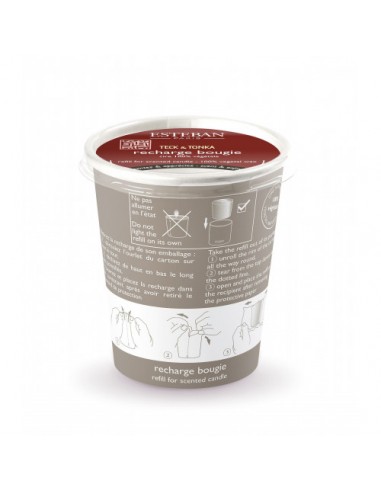 Bytový parfém Teck and Tonka, náhradní náplň do svíčky | ESTEBAN-1