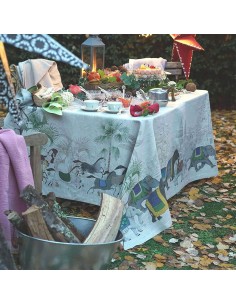 Tablecloth with Barnum print, 170x270 | TESSITURA TOSCANA TELERIE - 1
