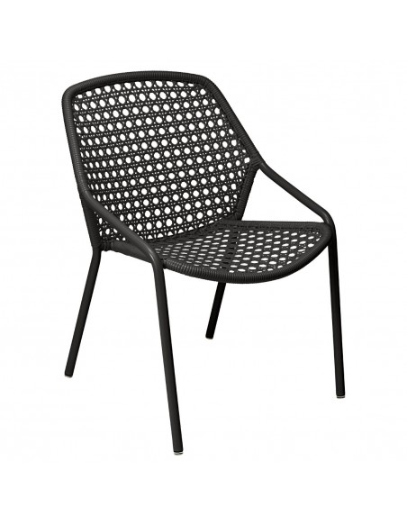 Zahradní hliníkové křeslo Croisette s výpletem | FERMOB liquorice