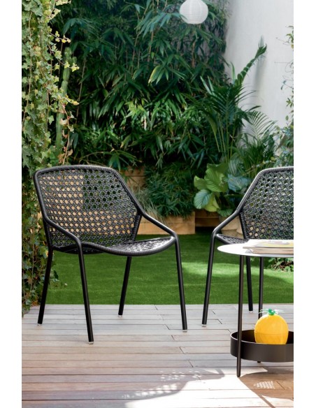 Zahradní hliníkové křeslo Croisette s výpletem | FERMOB a