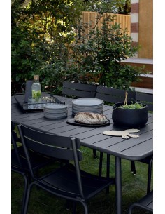 Kovový jídelní stůl Luxembourg 207x100 | FERMOB candied orange 2