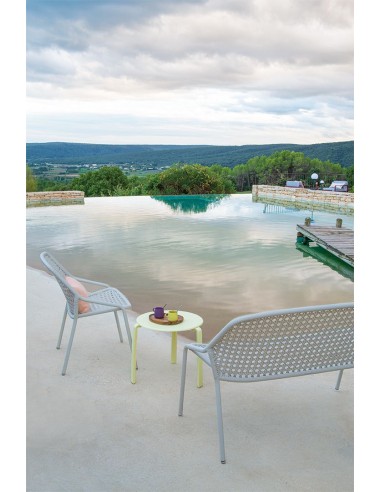 Zahradní lavička Croisette XL s výpletem, hliník | FERMOB g