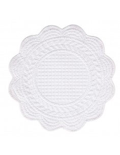 Placemats Boutis round, white Ø42 | CÔTÉ TABLE - 1