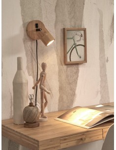 Nástěnné bambusové osvětlení Java - Spot, přírodní | GOOD&MOJO-1 2