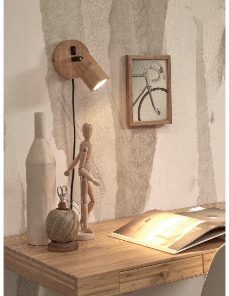 Nástěnné bambusové osvětlení Java - Spot, přírodní | GOOD&MOJO-2