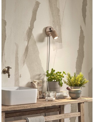 Nástěnné bambusové osvětlení Java - Spot, přírodní | GOOD&MOJO-3