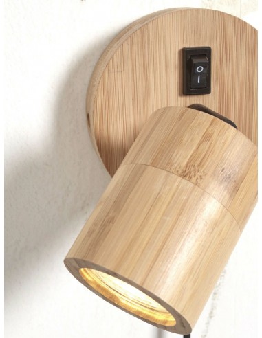 Nástěnné bambusové osvětlení Java - Spot, přírodní | GOOD&MOJO-6