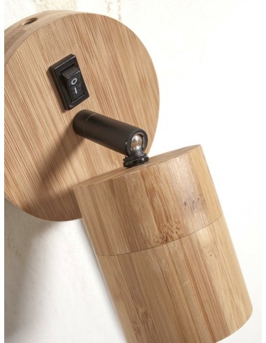 Nástěnné bambusové osvětlení Java - Spot, přírodní | GOOD&MOJO-7