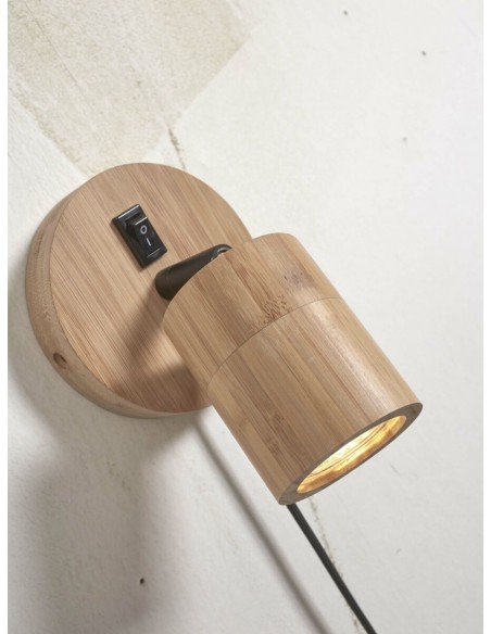 Nástěnné bambusové osvětlení Java - Spot, přírodní | GOOD&MOJO-8