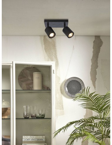 Stropní bambusové osvětlení Java - Spot, černé | GOOD&MOJO-2